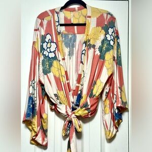 Free People That’s a Wrap Floral Tie-Front Blouse